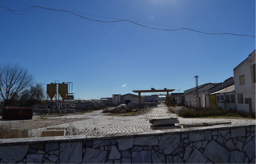 Obsolete marble processing industrial units