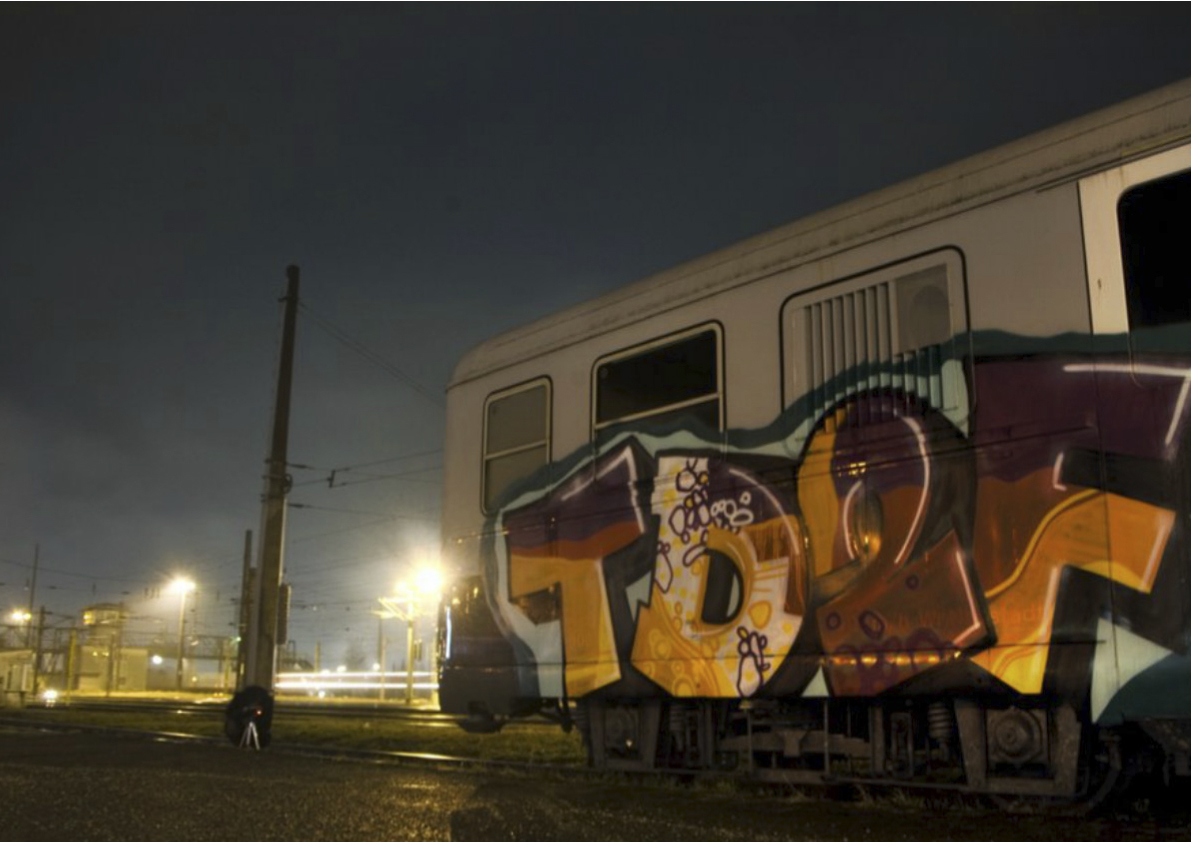 at night