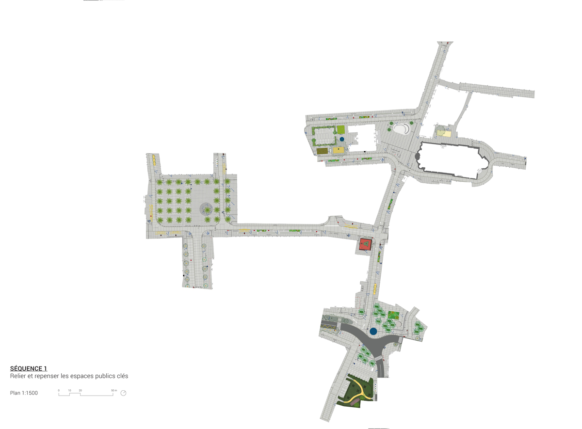 Plan des espaces publics clés