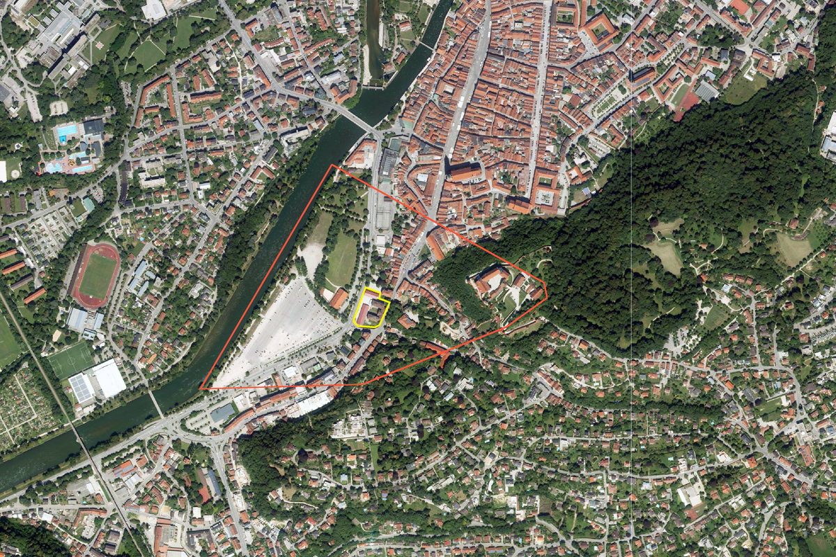 Aerial view of the perimeters