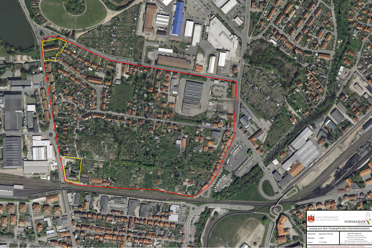 Aerial view of the perimeters
