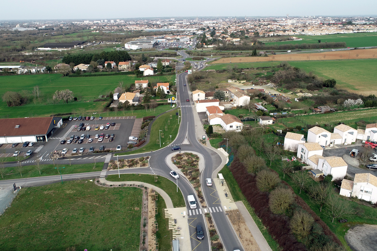 Route de Niort / route d’Aiffres © Niort Agglo - Toutatis Drone