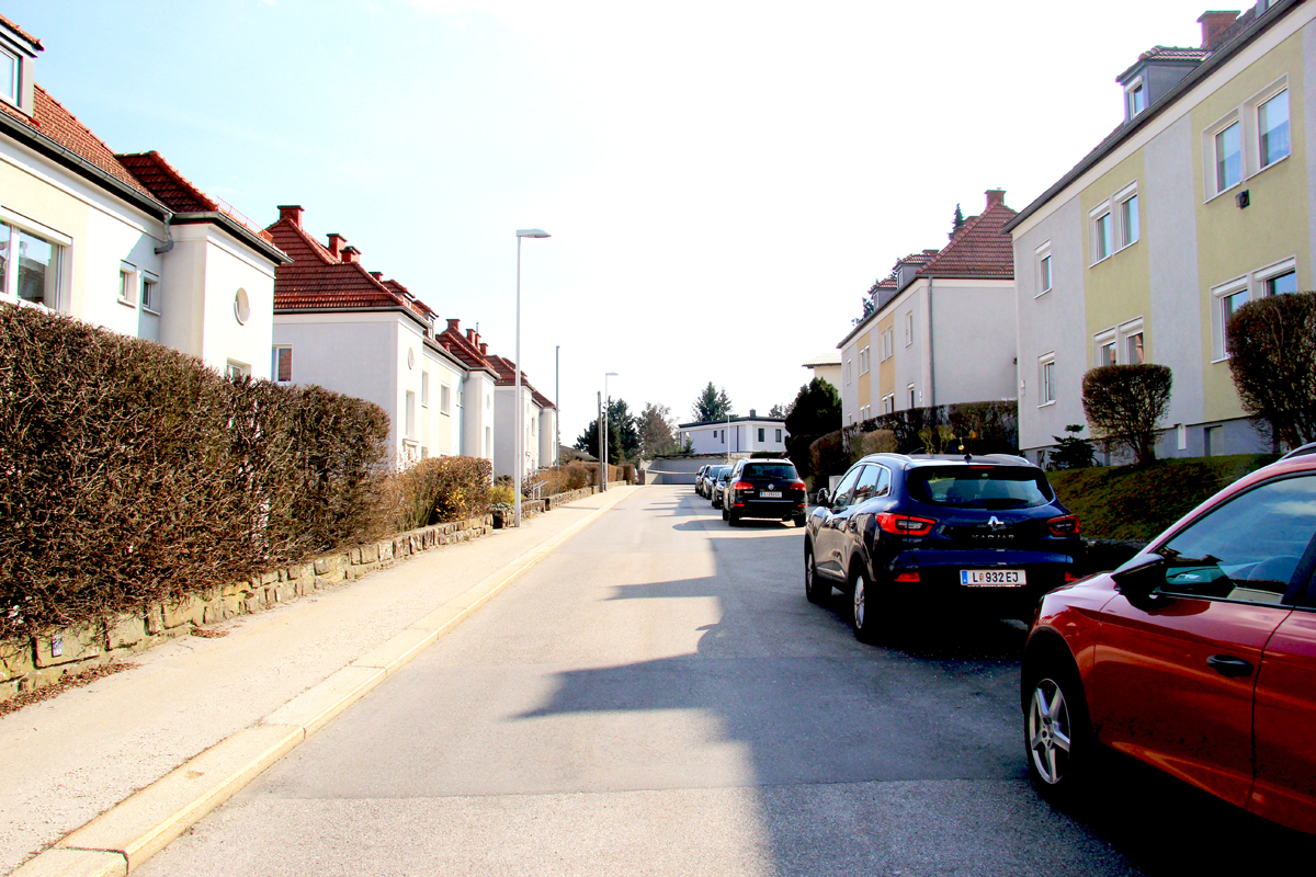 Typical road between semi-detached houses