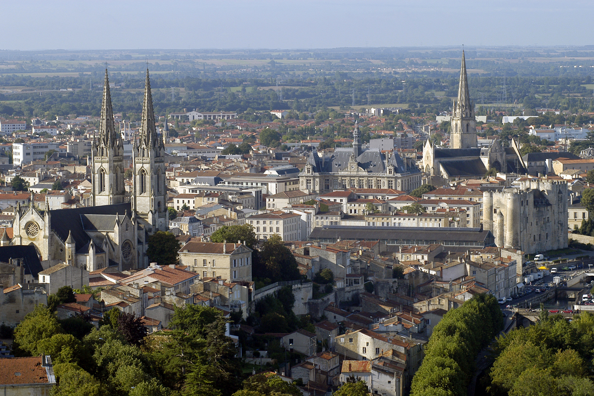 Vue sur Niort et le Marais